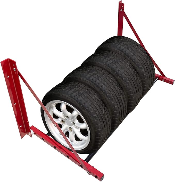 ROBLOCK Folding Tire Wheel Rack Wall Mount Multi-Tire Spare Carriers Garage x