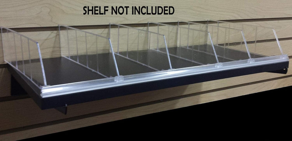 Universal Shelf Lip & Adjustable Depth Divider Kit, [10] 48" L Adhes...