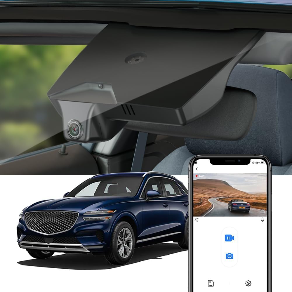 Fitcamx 4K Dash Cam Suitable for Genesis GV70 2022-2026 2.5T 3.5T Sport Advan...