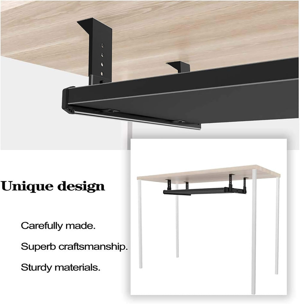 FRMSAET Heavy Duty Under Mount 12/14/16/18 inch Drawer Slides-16 inch Black