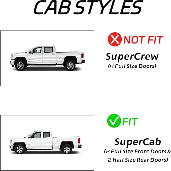 in Channel Rain Guards Fit for 2015-2020 Ford F150 Super Cab, 17-20 F150 Raptor