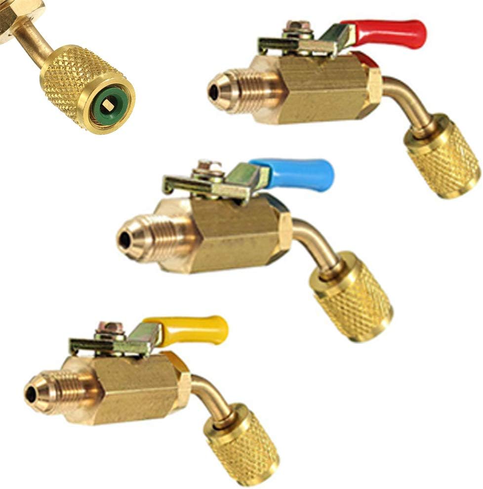 Refrigerant Charging Hose with Ball Valve Apply to R134A R12 R22 R502 R404 Re...