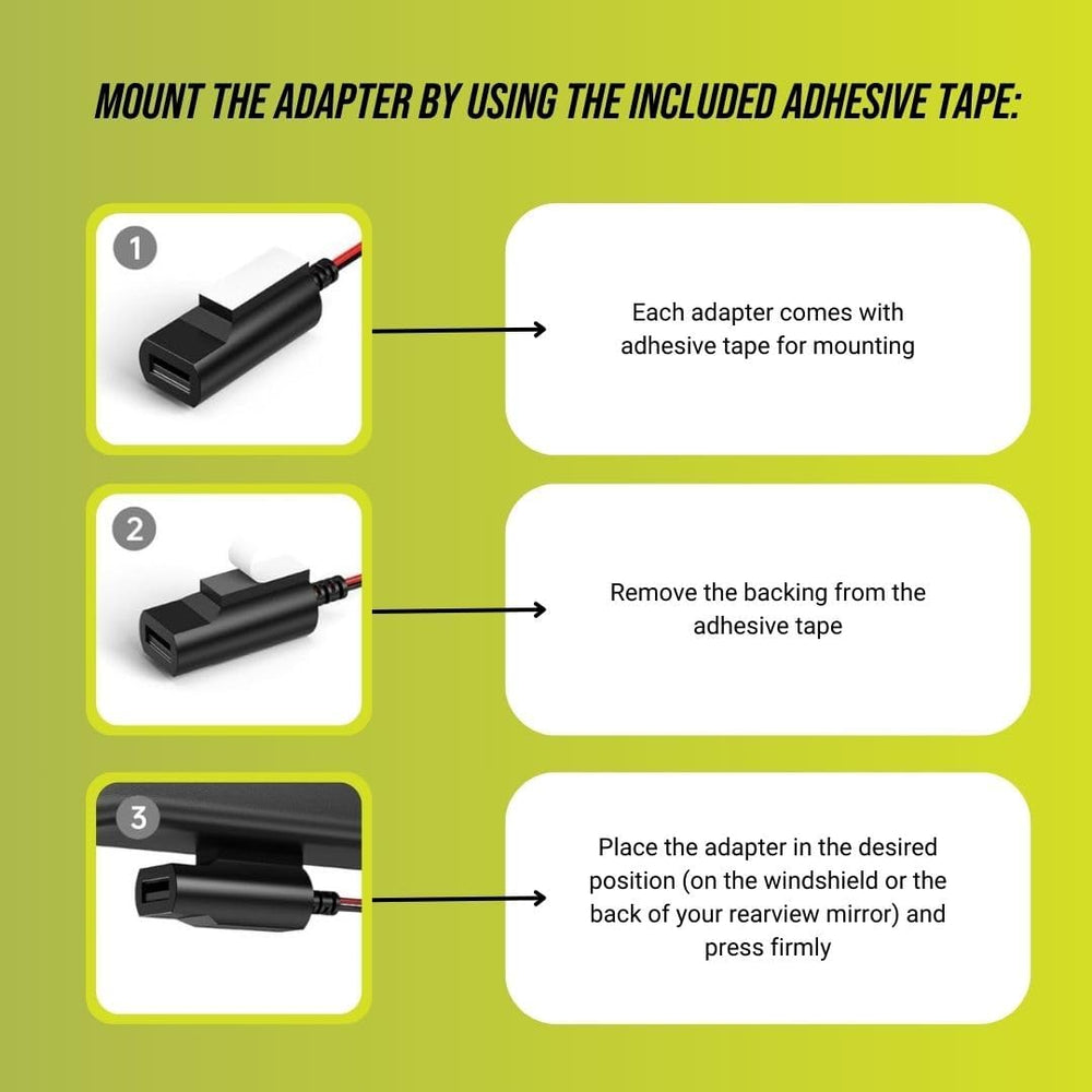 Dongar Dash Cam Power Adapter (12-pin Type A) - Compatible w Tacoma (15-23), ...