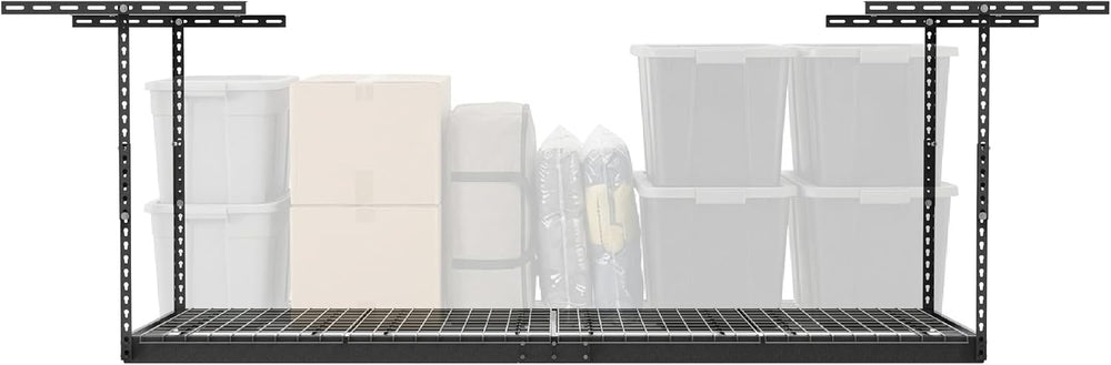 MonsterRax 2x8 Overhead Garage Storage Rack, Gray, 24"-45" Height