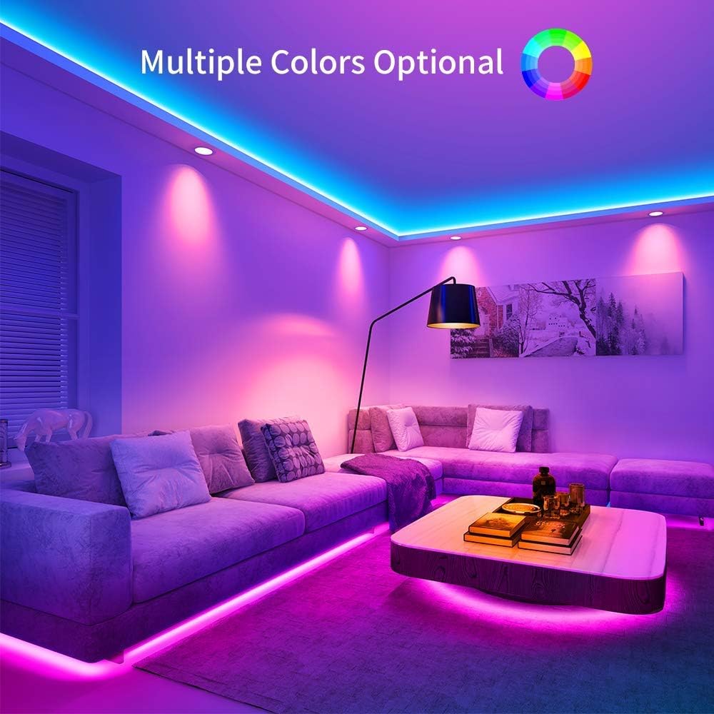 MIHEAL Led Strip Lights Kit 65.6ft 5050 SMD RGB Flexible LED Tape Lights with...