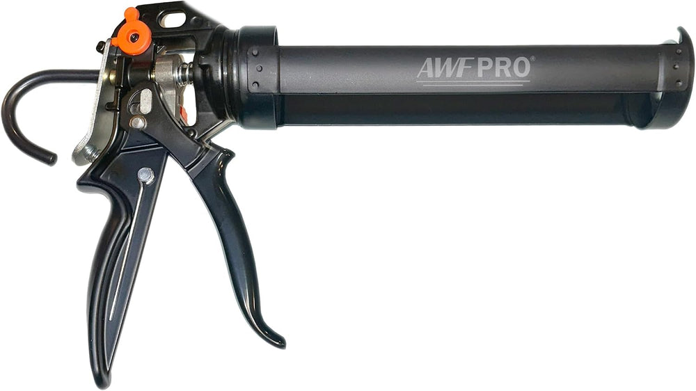 AWF PRO 10 oz Dual Thrust Caulk Gun, 25:1 or 12:1 Thrust Ratio