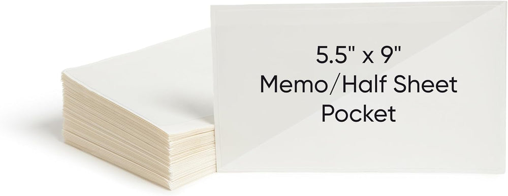 Smead Self-Adhesive Poly Pocket, Document Size, Clear Pockets, Storage Labels...