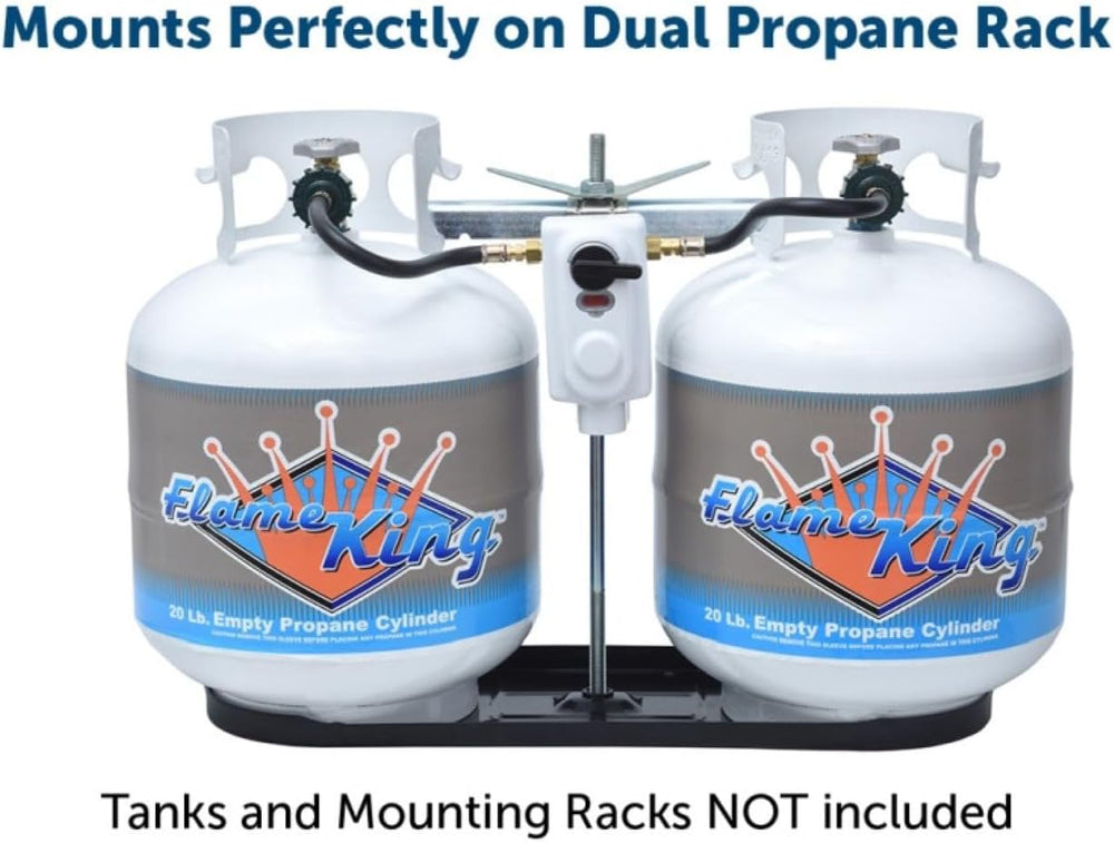 Flame King (KT12ACR-2) 2-Stage Auto Changeover LP Propane Gas Regulator With ...