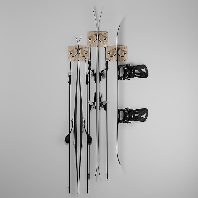 Ultimate Ski & Snowboard Wall Rack | Secure, Non-Slip Storage | Fits Any ...
