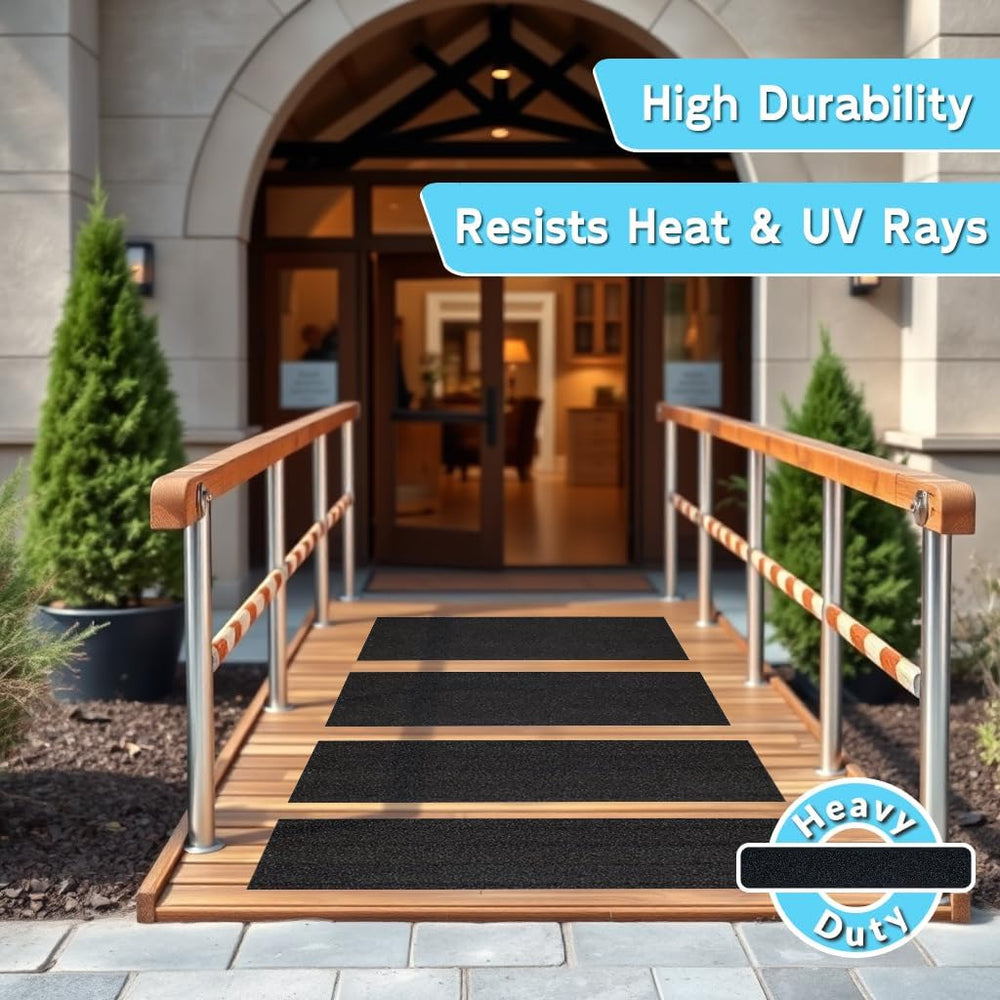 LifeGrip Anti Slip Stair Treads 8"x32" 10Pack Heavy-Duty Waterproof...