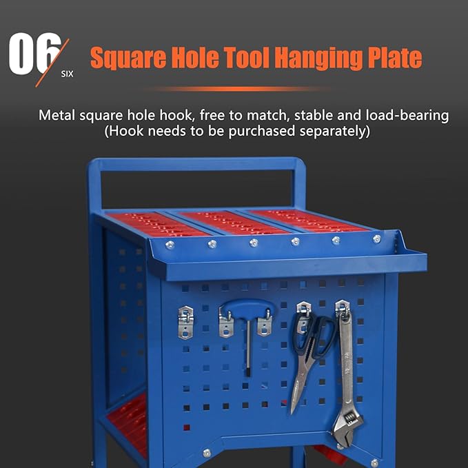 Blue Classic 50 Taper CNC Tool Holder Transfer Cart, 25 Capacity CAT/BT50