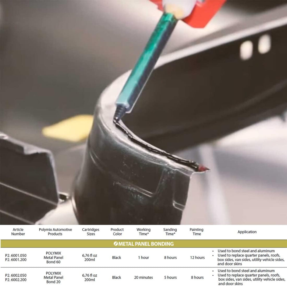 Polymix Panel Bond 20 Adhesive 200ml Cartridge, 2 Mixing Nozzles