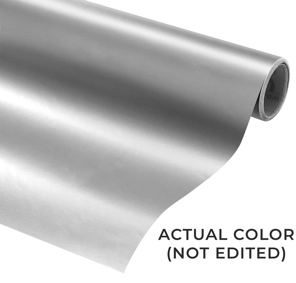 VViViD Silver Metallic Gloss DECO65 Permanent Adhesive Craft Vinyl (100ft x 1...