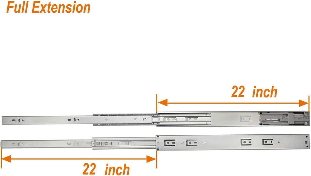 OCG Soft Close Drawer Slides 22 Inch (10 Pairs), Full Extension Ball Bearing ...