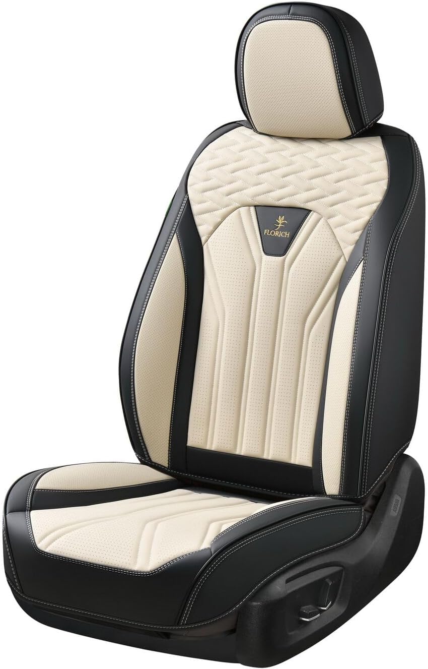 FLORICH Leather Seat Covers, Seat Covers Full Set, Car Seat Protectors 5 Seat...