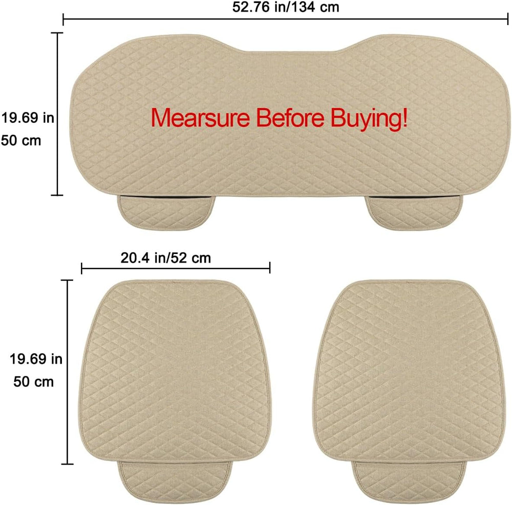 West Llama Linen Car Seat Covers,Bottom Seat Covers for Cars Include 1 Pair F...