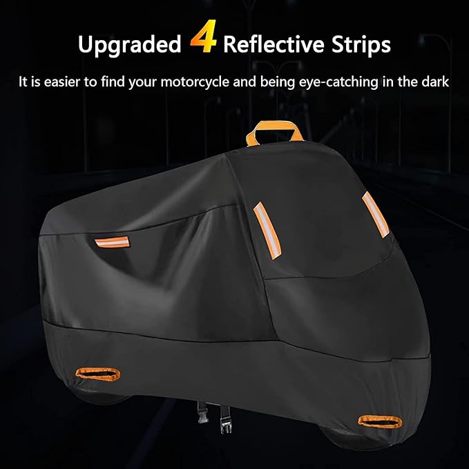 SECELES 300D Motorcycle Cover Heavy Duty, SECELES All Season Durable Scooter