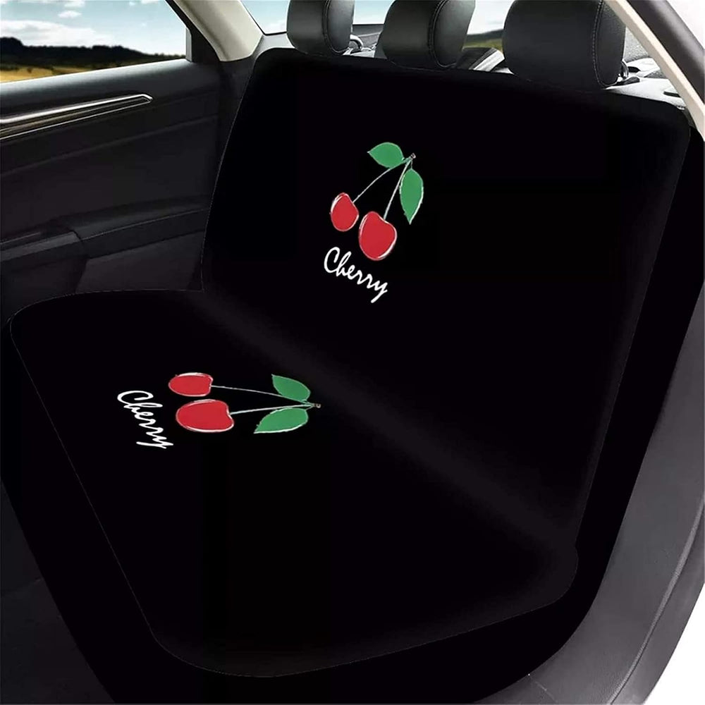 Jeiento Cute Cherry Print Car Seat Cover, Front Seat and Split Bench Cover, S...