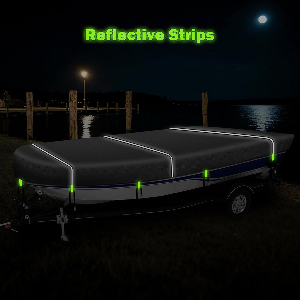 900D Oxford Jon Boat Cover 14-16FT, Waterproof Trailerable