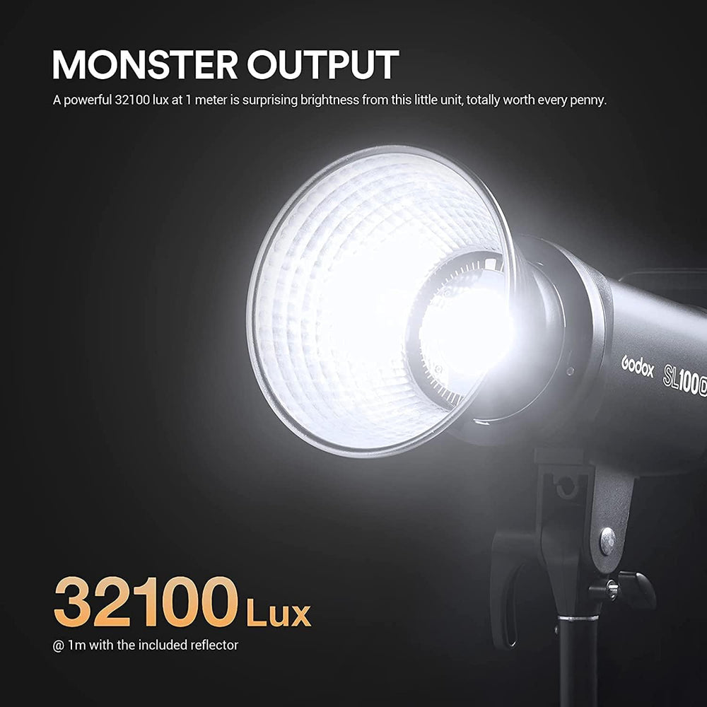 Godox SL100D LED Video Light,100W TLCI≥97 CRI≥96,5600K Continuous Lighting, 8...