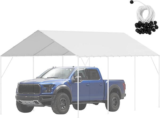 VEVOR 10x20' Canopy Replacement Cover Heavy Duty, Carport Garage Top Tent