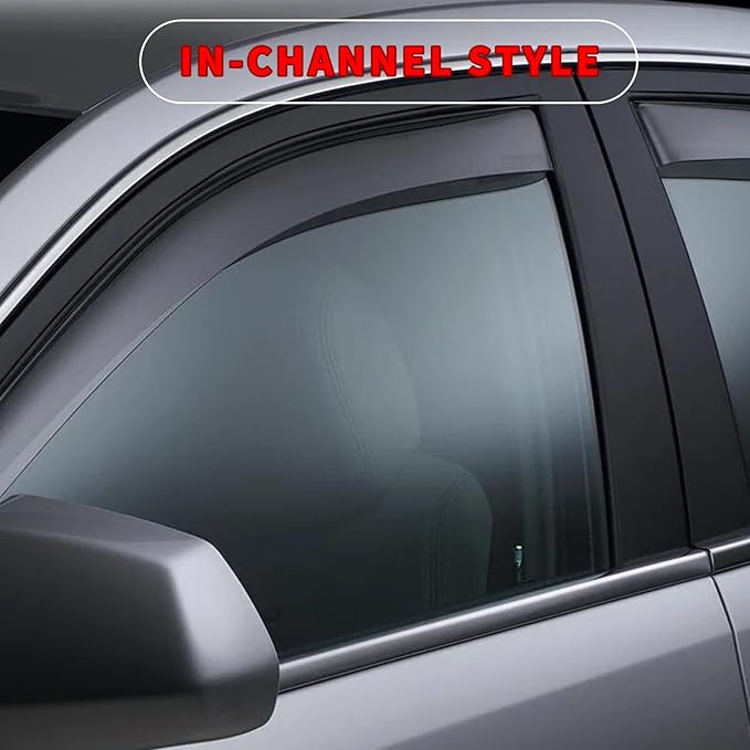 4pcs in Channel Rain Guards Fit