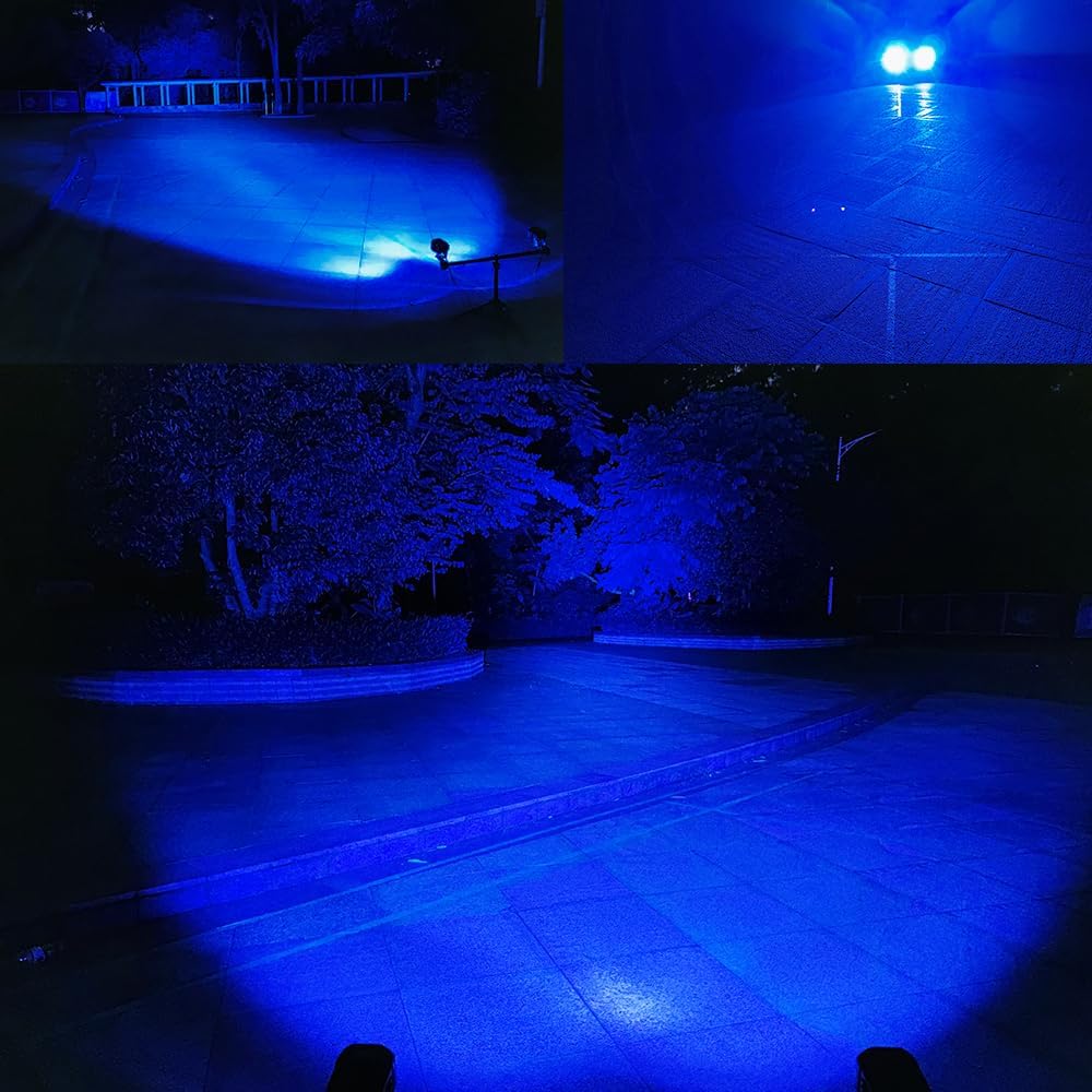 LED Blue Offroad Driving Fog Lights Pod 2Pcs 40W 3Inch Blue Hunting Fishing L...