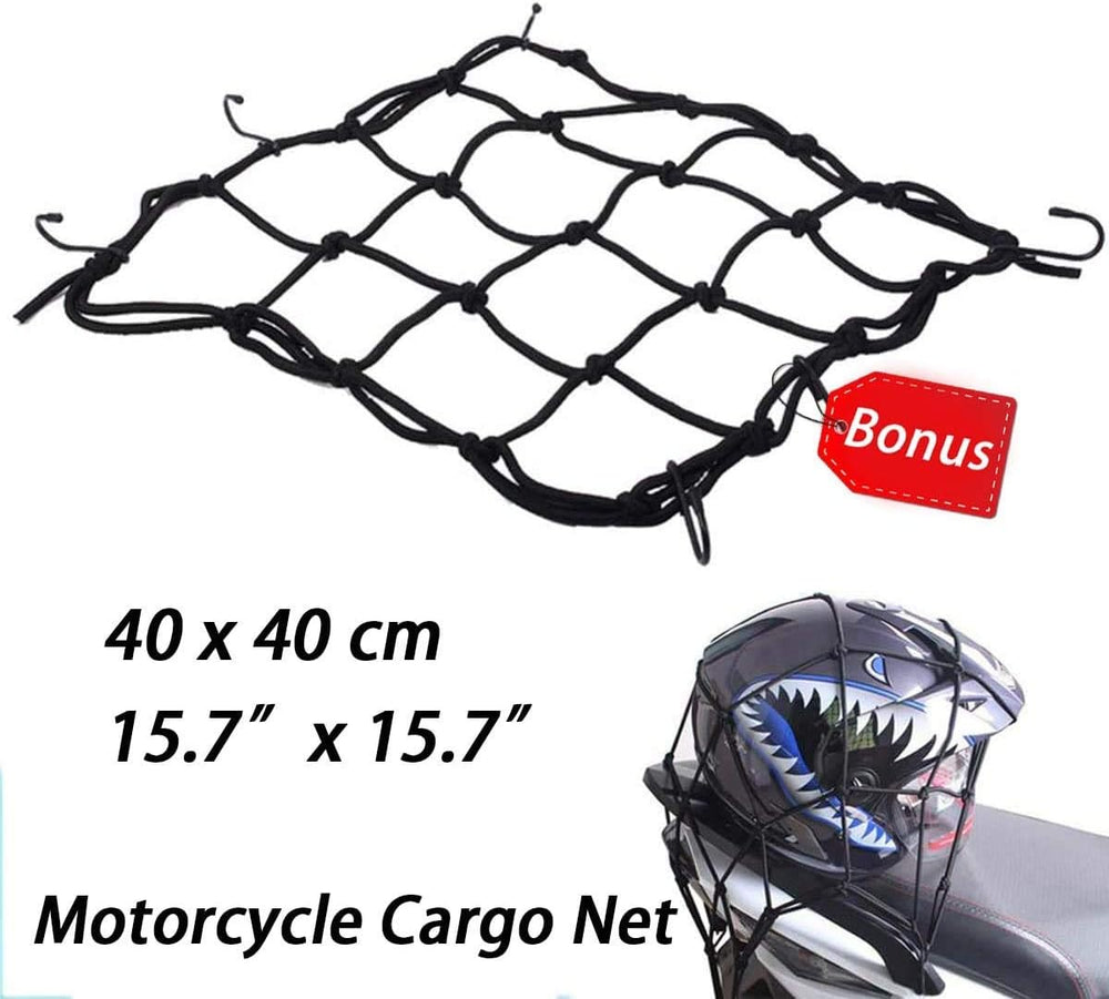 Motorcycle Tail Bag,Waterproof Seat Bag,Dual Use Backpack With Cargo Net | Ex...