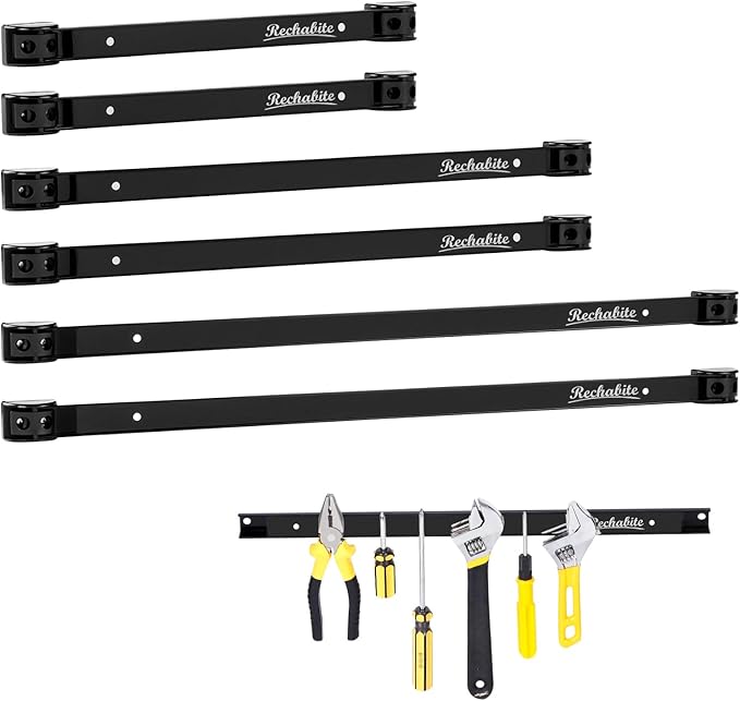 12" 18" 24" Magnetic Tool Holder Strip, Metal Tool Organizer Rack
