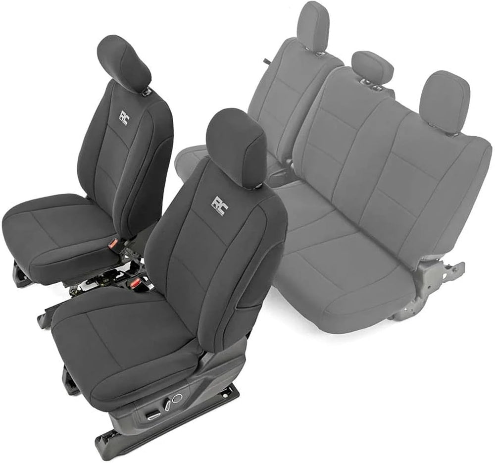Rough Country Neoprene Seat Covers for 15-22 F-150 |17-22 Super Duty - 91016,...