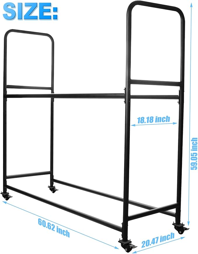 Rolling Tire Rack For Garage, Tire Storage Rack, Adjustable Metal