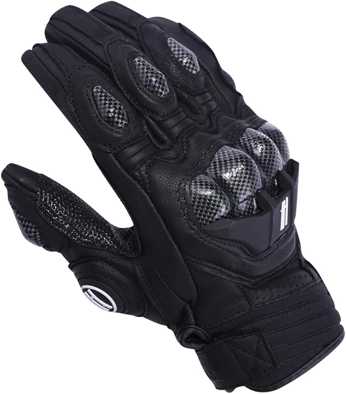 Harssidanzar Breathable Leather Motorcycle Gloves Touchscreen