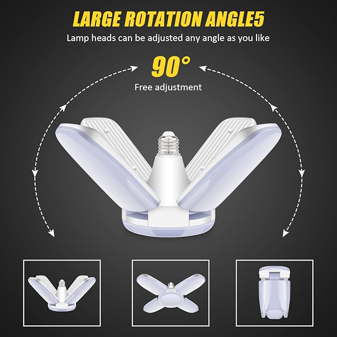 LED Garage Lights 4 Pack, 80W LED Shop Light