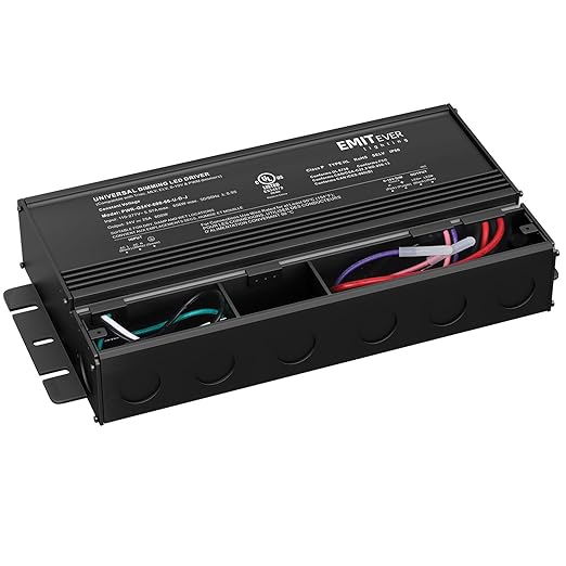 EMITEVER Dimmable Led Driver, 600W AC 110V-277V to DC 24V Transformer, 5-in-1