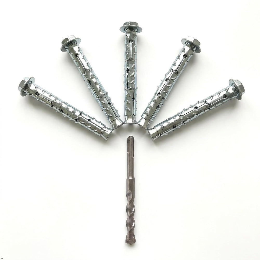 5/16×4" Hex Heavy Duty Hollow Wall Anchors, Through-Hardened Expansion S...