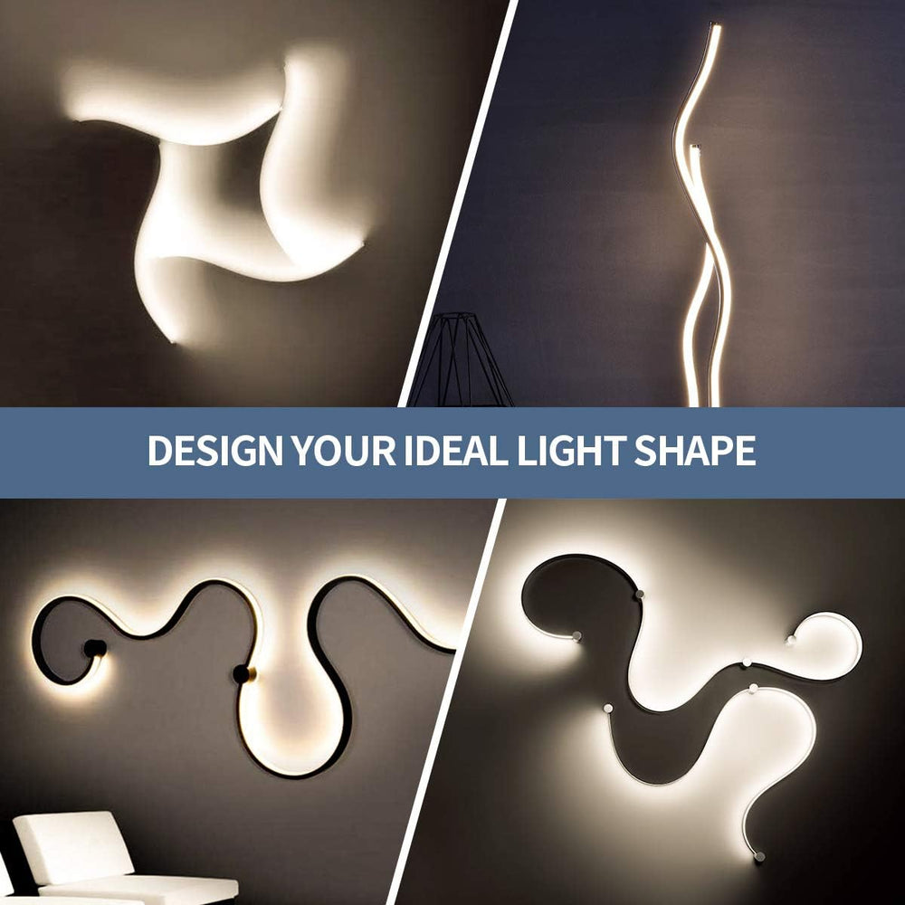 Led Strip Lights 65.6ft Warm White Dimmable Led Light Strip Flexible Rope Lig...