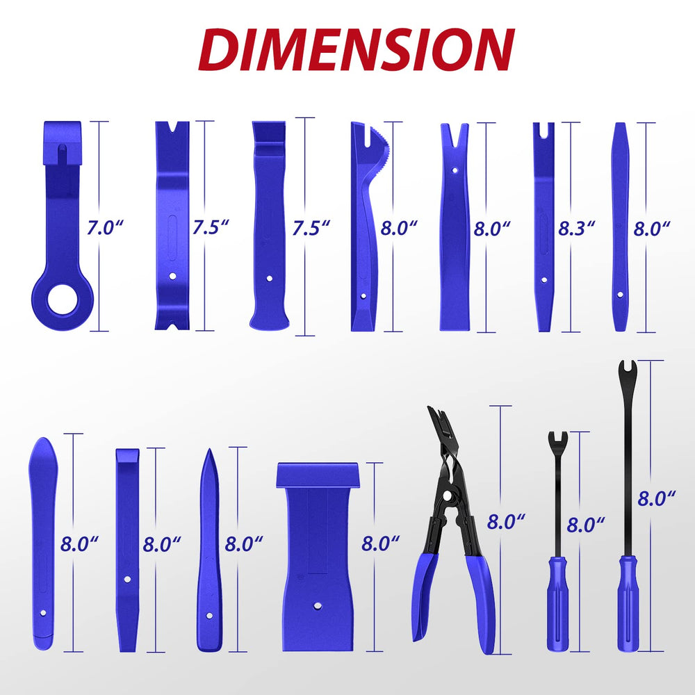 Nilight 200Pcs Trim Removal Tool, Auto Push Pin Bumper Retainer Clip Set