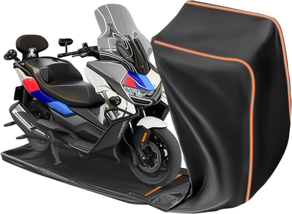 Full Enclosed Motorcycle Cover Waterproof Outdoor Fit Length up to 118"