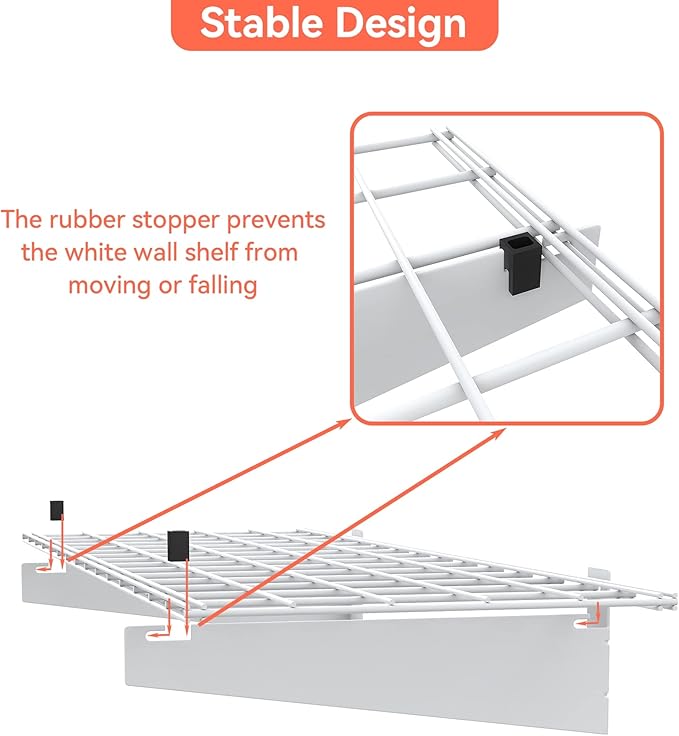 TORACK 2 Pack Garage Storage Wall Shelves