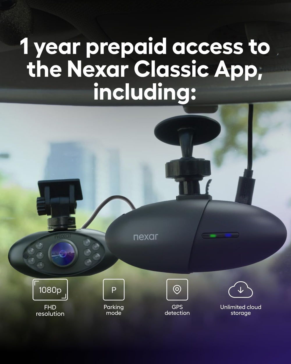 Pro Dual Dash Cam - 1 Year App Subscription Included - Unlimited Cloud Storag...