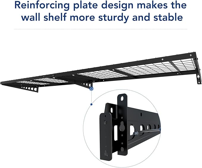 FLEXIMOUNTS 2 Pack 2x4ft Garage Storage 24x48 inch Bike Wall Shelving Rack