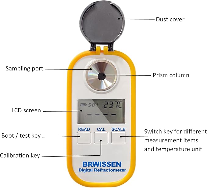 Digital Refractometer 5-in-1 Antifreeze Coolant Diesel Exhaust Fluid DEF Tester