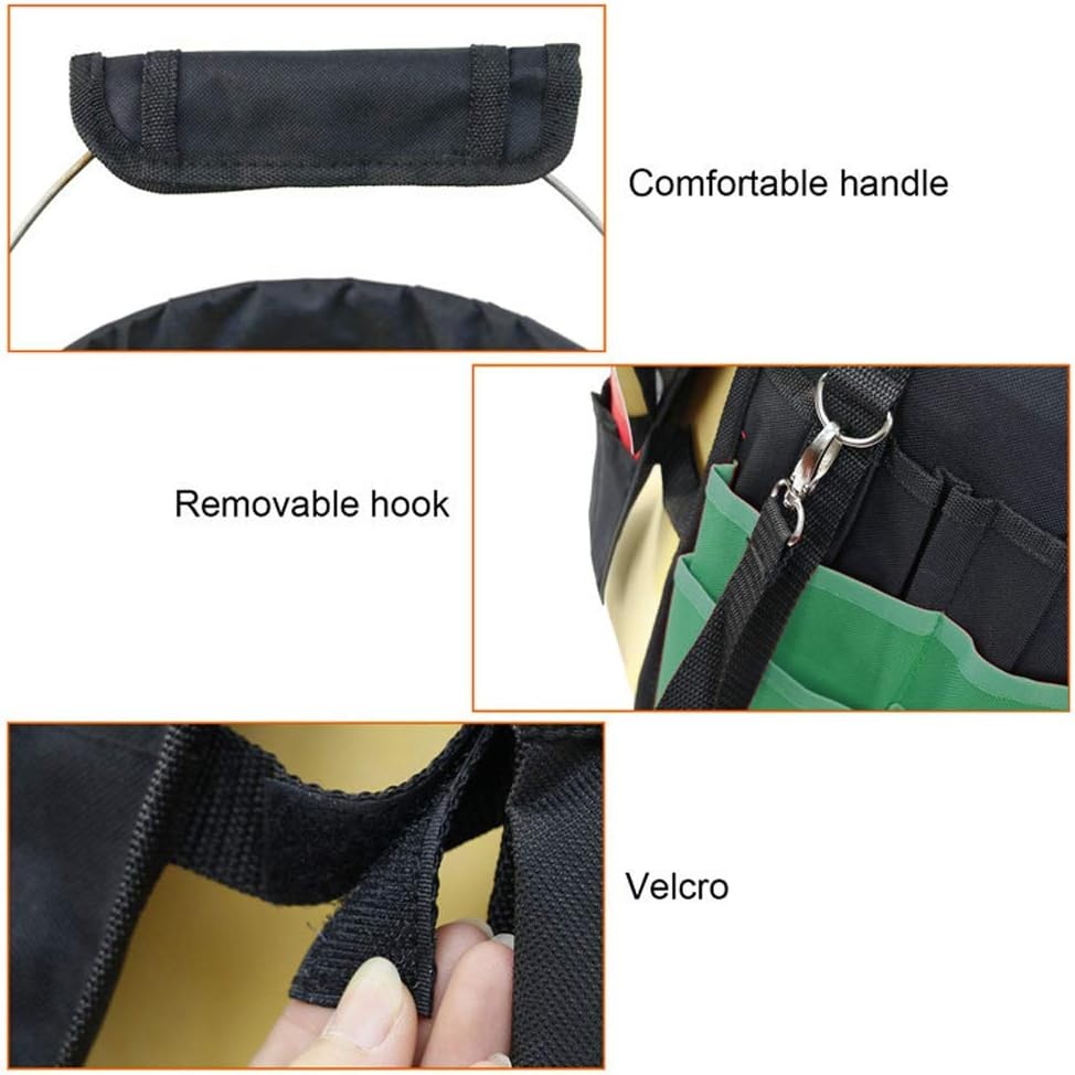 Green Gardening Tools Organizer 5 Gallon Bucket Tools Kit Storage Organizer w...