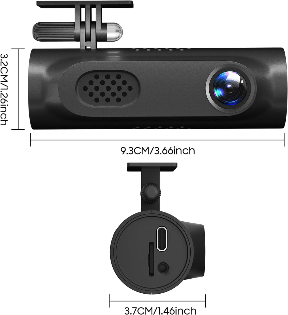 4K Dash Cam Front, 64GB Card Included, Dash Camera for Cars Built in WiFi, Mi...