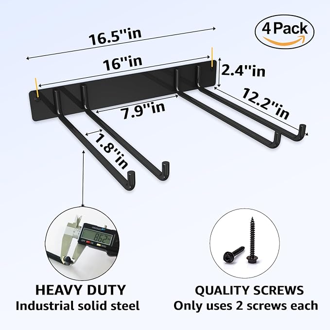 YYR Folding Chair Storage Rack, Garden Tool & Foldable Chairs Organizer H...