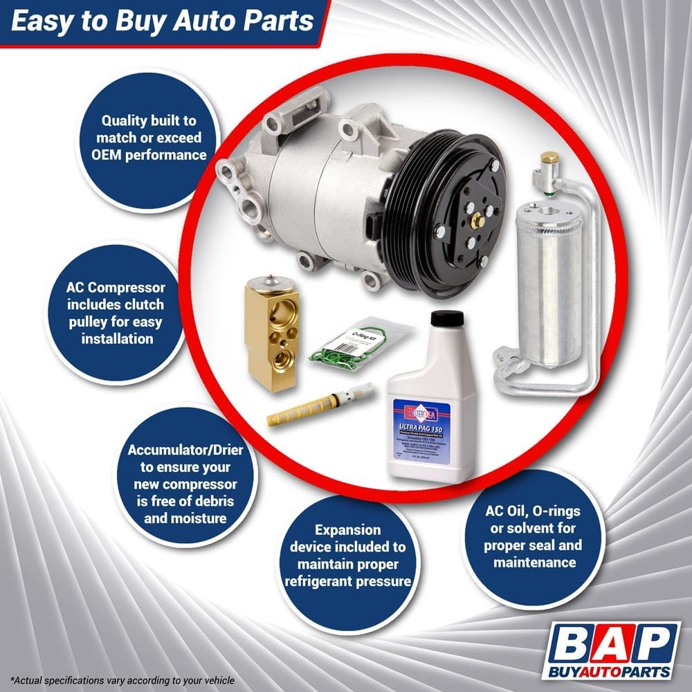 AC Compressor & A/C Kit For Chevy Trailblazer GMC Envoy Buick Rainier Saa...