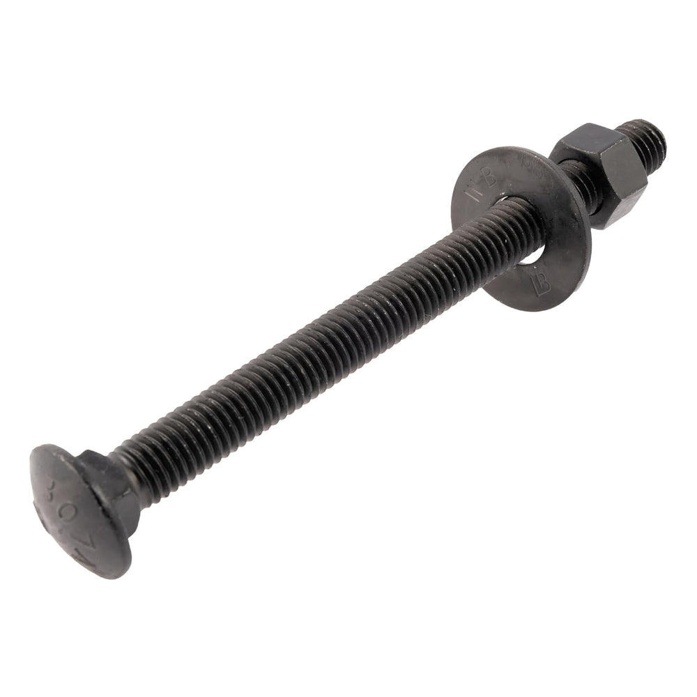 1/2 in. x 6 in. Black Carriage Bolt Kit Includes 12 Bolts, 12 Washers, and 12...