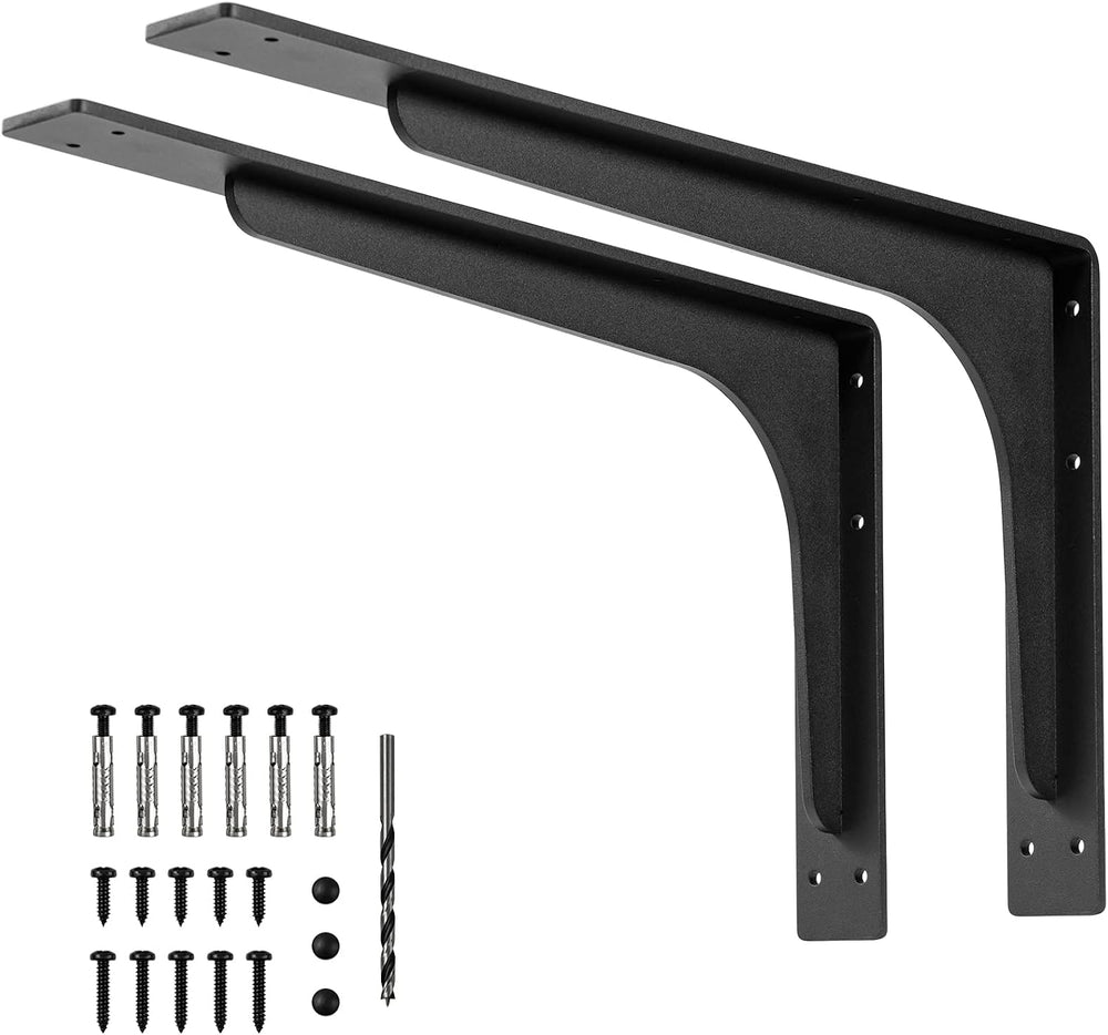 24 x14.2 INCH Shelf Brackets,L Shelf Brackets,Vertical Angle, Premium Alloy M...