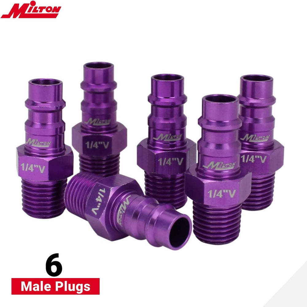Milton S-314VKIT Kit, 14pc Hi-Flo V style 1/4", Purple
