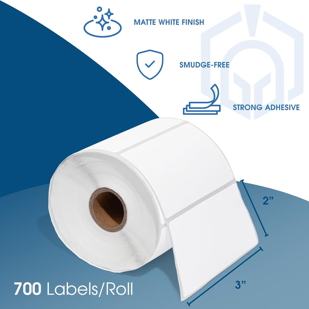3" X 2" Direct Thermal Labels (7000 Count, 10 Rolls) - Perforated